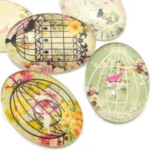 Cabochon ovali - 18x25mm - BirdCage