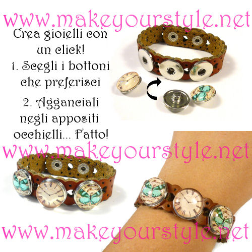 Base bracciale in un click - Mod. 02 - Colore: Beige