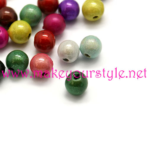 50 Perle 5mm 3d - colore: MISTE