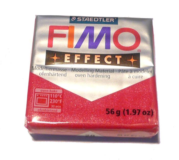 Fimo soft n. 28 - ROSSO METALLICO