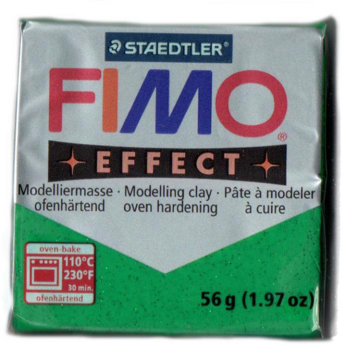 Fimo soft n. 502 - VERDE GLITTER