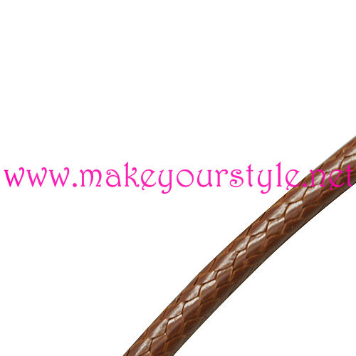 10 metri cordino cerato in poliestere 1mm - Colore: CUOIO