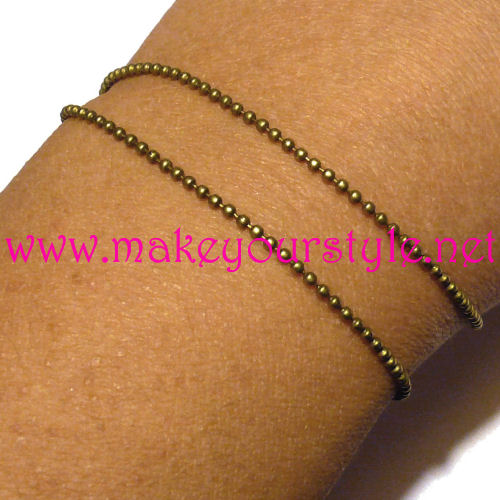 1 metro catena a pallini 1,5mm - Bronzo