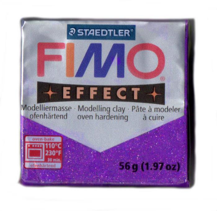 Fimo soft n. 602 - VIOLA GLITTER