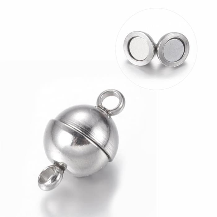 Chiusura magnetica tonda in acciaio inox