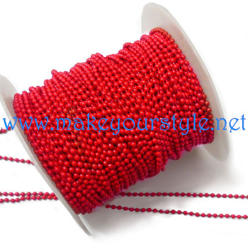 1 metro catena a pallini 2,4mm - Rosso