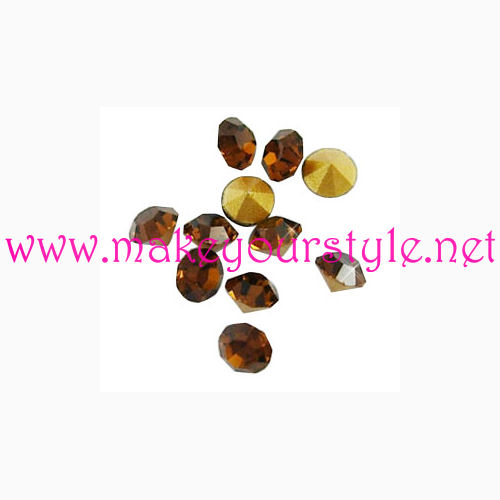 Strass in vetro forma diamante 3,5mm - colore: MARRONE