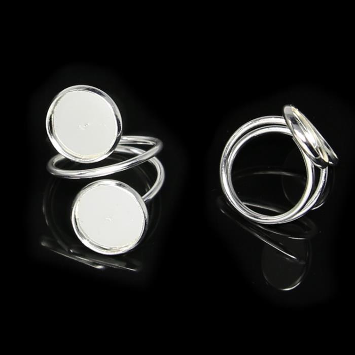 Anello Con Base Per Cammeo Tonda 12mm - Mod.A1A