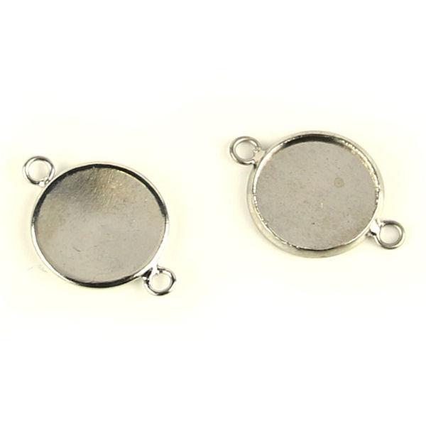 4 Basi per cammeo tonde - Mod. 2A - Interno: 12mm
