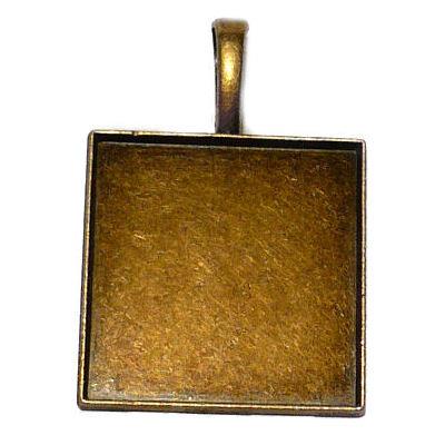 Base per cammeo quadrata 25x25mm - Mod. 1B