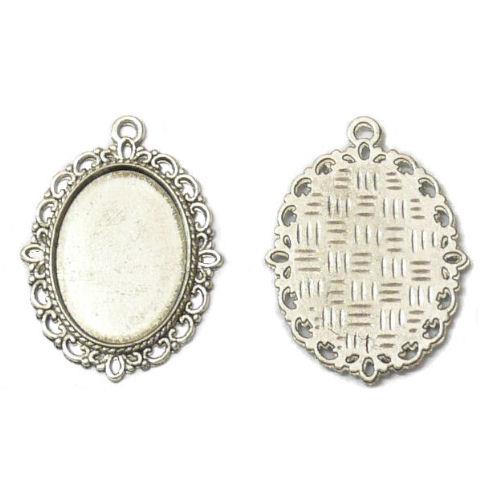 Base per cammeo ovale - Mod. 3A - Interno: 18x25mm