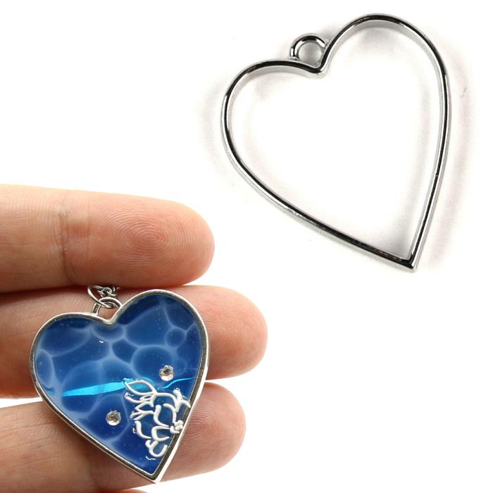 Charm Bezel - Cuore - Colore: Argento