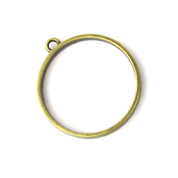 Charm Bezel - Cerchio - Colore: Bronzo