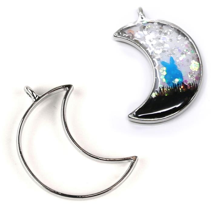 Charm Bezel - Luna- Colore: Argento