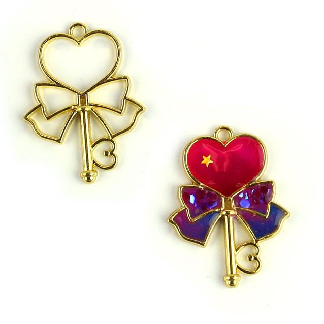 Charm Bezel - Chiave - Mod. 01 - Colore: Dorato