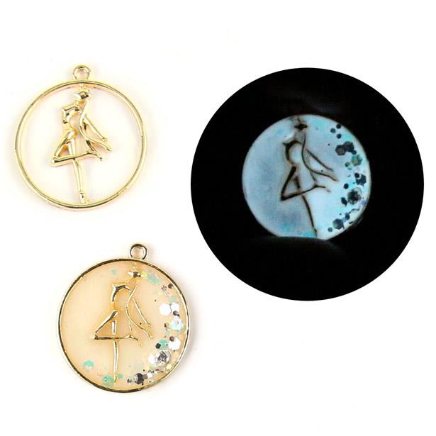 Charm Bezel - Principessa - Mod. 05 - Colore: Dorato