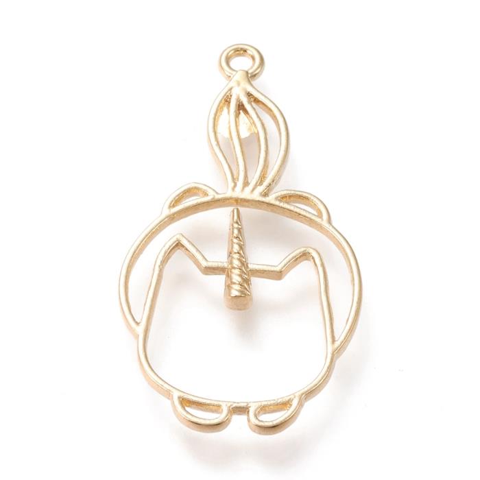 Charm Bezel Dorato - Mod. 62 - Unicorno