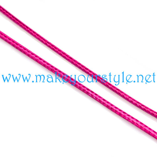 10 metri cordino cerato in poliestere 1mm - Colore: CICLAMINO