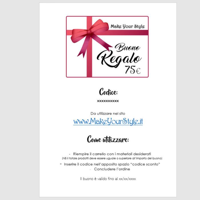 Buono regalo - valore: 75€