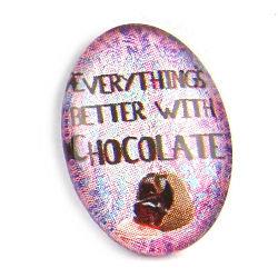 Cabochon 18x25mm con stampa - Cioccolata - Mod. 01