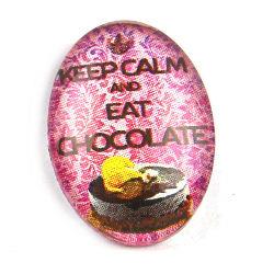 Cabochon 18x25mm con stampa - Cioccolata - Mod. 05