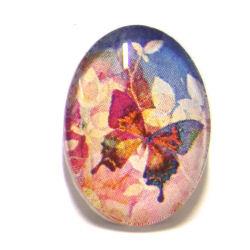 Cabochon 18x25mm con stampa - Farfalla - Mod. 01