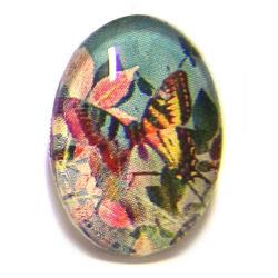 Cabochon 18x25mm con stampa - Farfalla - Mod. 02