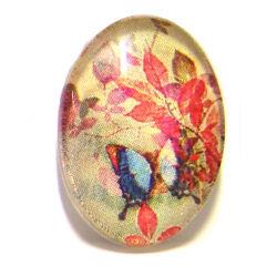 Cabochon 18x25mm con stampa - Farfalla - Mod. 04