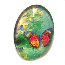 Cabochon 18x25mm con stampa - Farfalla - Mod. 05