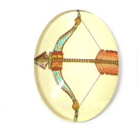 Cabochon con stampa - Mod. Sagittario - Oroscopo - 18x25mm