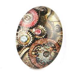 Cabochon 18x25mm con stampa - Steampunk - Mod. 03