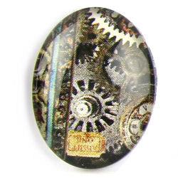 Cabochon 18x25mm con stampa - Steampunk - Mod. 04