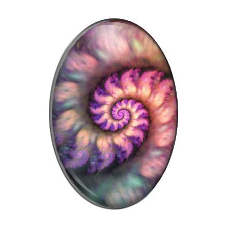 Cabochon ovale con stampa - 20x30mm - Frattali  .Tanti modelli tra cui scegliere