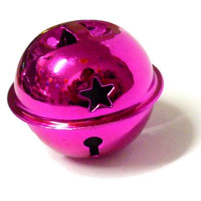 Campanellino da 3cm con fori a stella  - Colore: FUCSIA