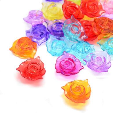 10 Perle a rosa trasparenti - colore: MISTO