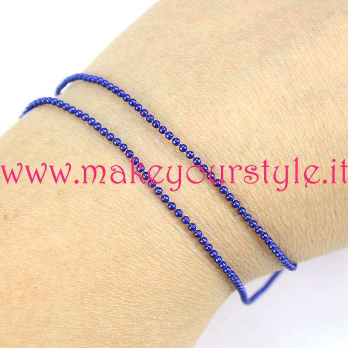 1 metro catena a pallini 1,5mm - Blu