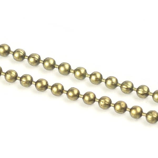 1 metro catena a pallini 2,4mm - Bronzo