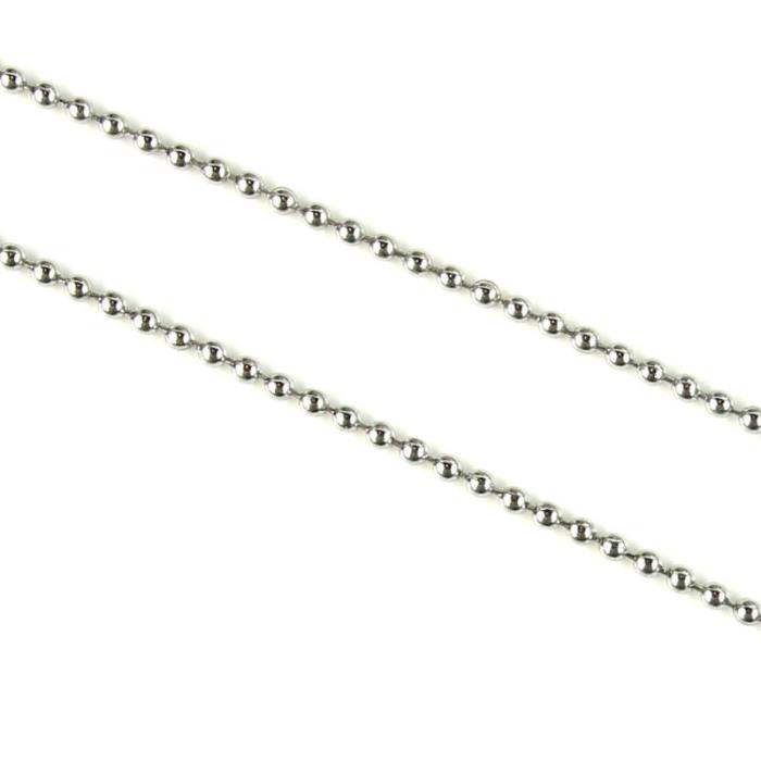 1 metro catena acciaio inox a pallini - 2mm