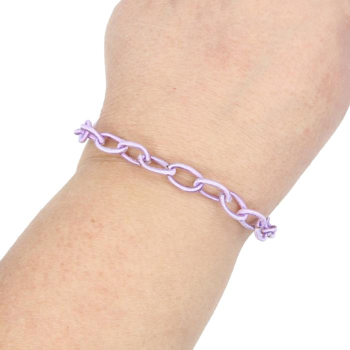 85cm Catena ricoperta in tessuto - Colore: LILLA