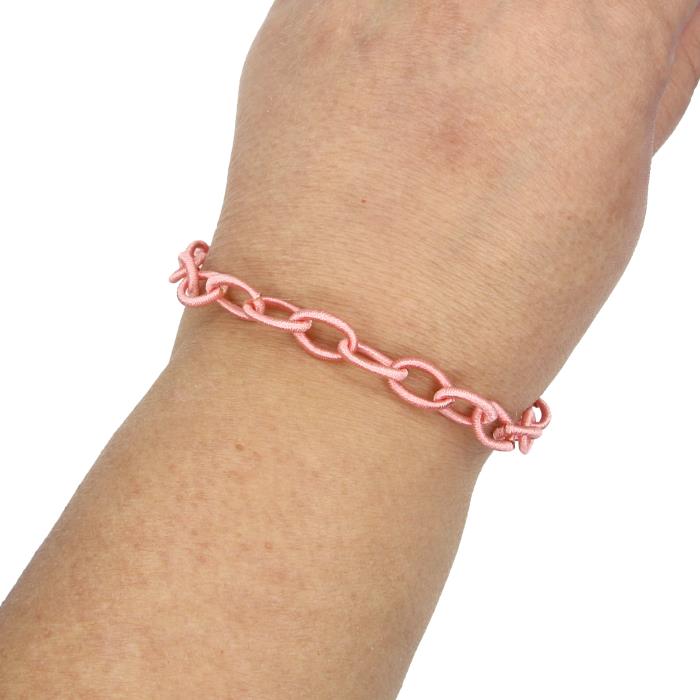 85cm Catena ricoperta in tessuto - Colore: ROSA
