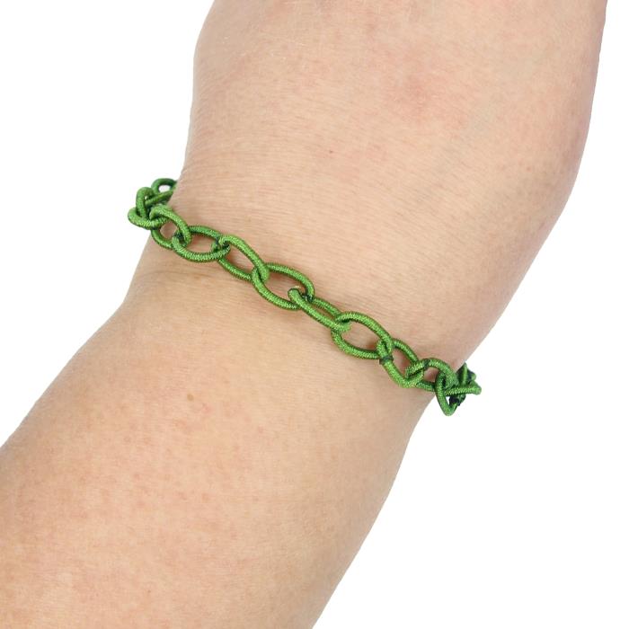 85cm Catena ricoperta in tessuto - Colore: VERDE
