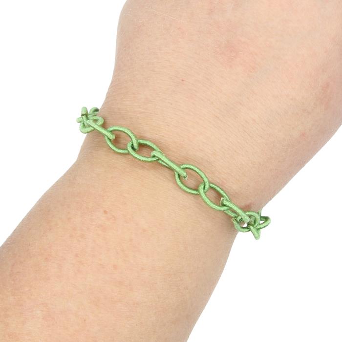 85cm Catena ricoperta in tessuto - Colore: VERDE PRATO