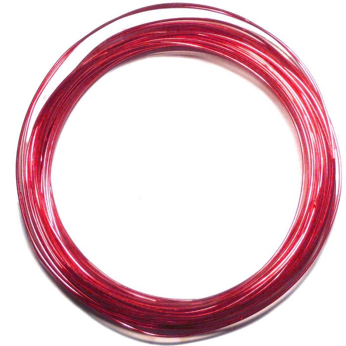 1 metro cavetto di alluminio 1mm  - Colore: ROSSO