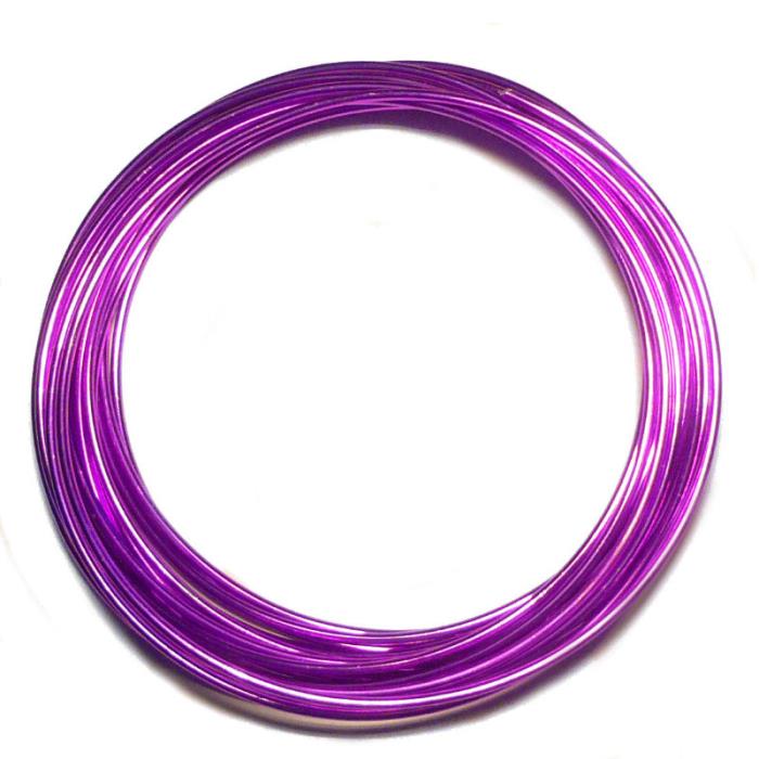 1 metro cavetto di alluminio 2mm - Colore: VIOLA