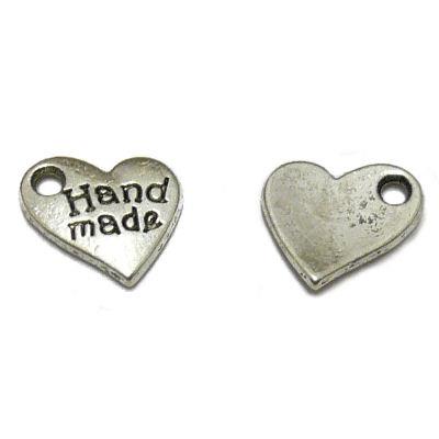 10 Charm Cuore Handmade