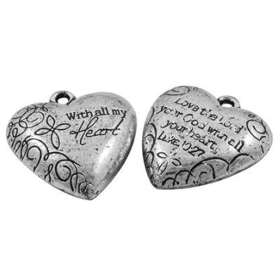 2 Charm cuore "With all my heart"