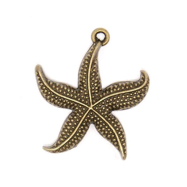 6 Charm bronzo stella marina