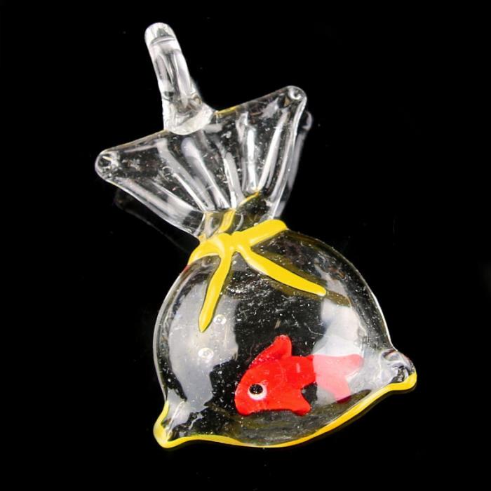 Charm lampwork Pesciolino in Sacchetto