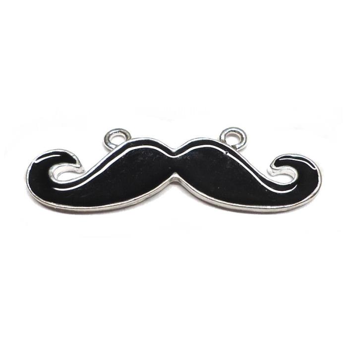 Charm moustache - baffi laccato nero