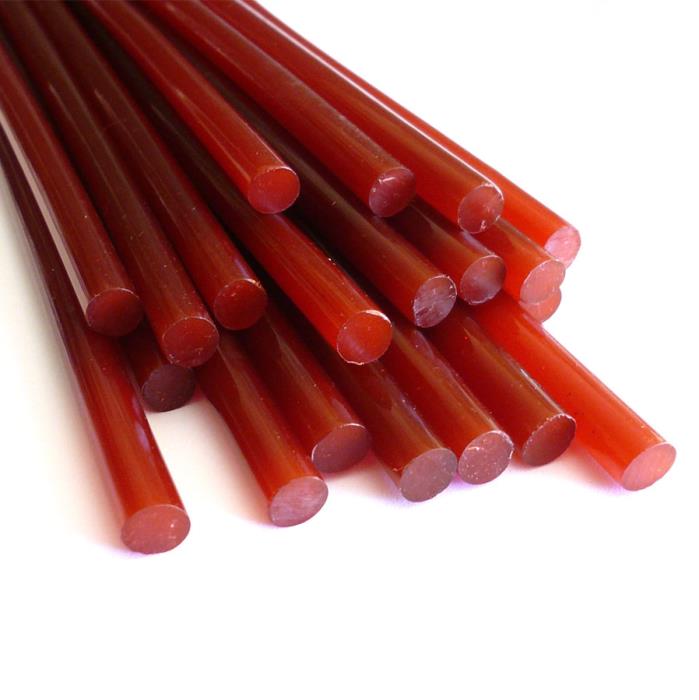 Stick colla a caldo colorata rossa con brillantini